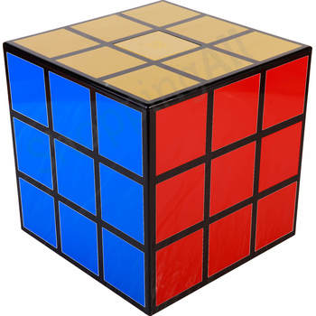 Rubik kocka mintás tárolódoboz, 22,6 cm, fekete