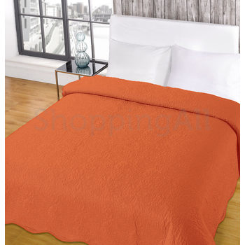 Ágytakaró, egyrészes, 140 × 195 cm, narancssárga