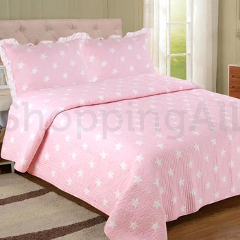 1 db ágytakaró 230 × 240 cm, 2 db párnahuzat 50 × 65 cm, rózsaszín