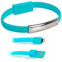  Karkötő töltő kábel, USB – Lightning, kék 