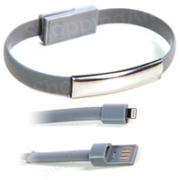 Karkötő töltő kábel, USB – Lightning, szürke 